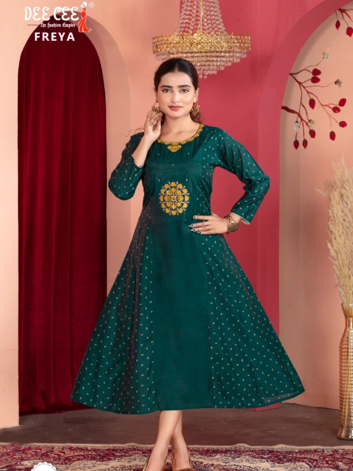 Deecee Freya Wholesale Readymade Chanderi Kurti Collection - Image 4