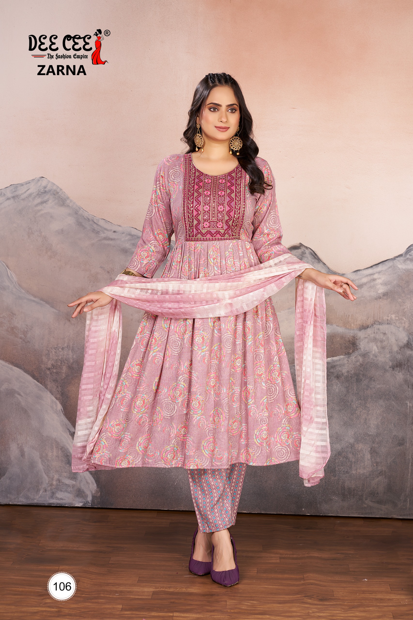Deecee Zarna Wholesale Rayon Anarkali Kurti Collection - Image 5