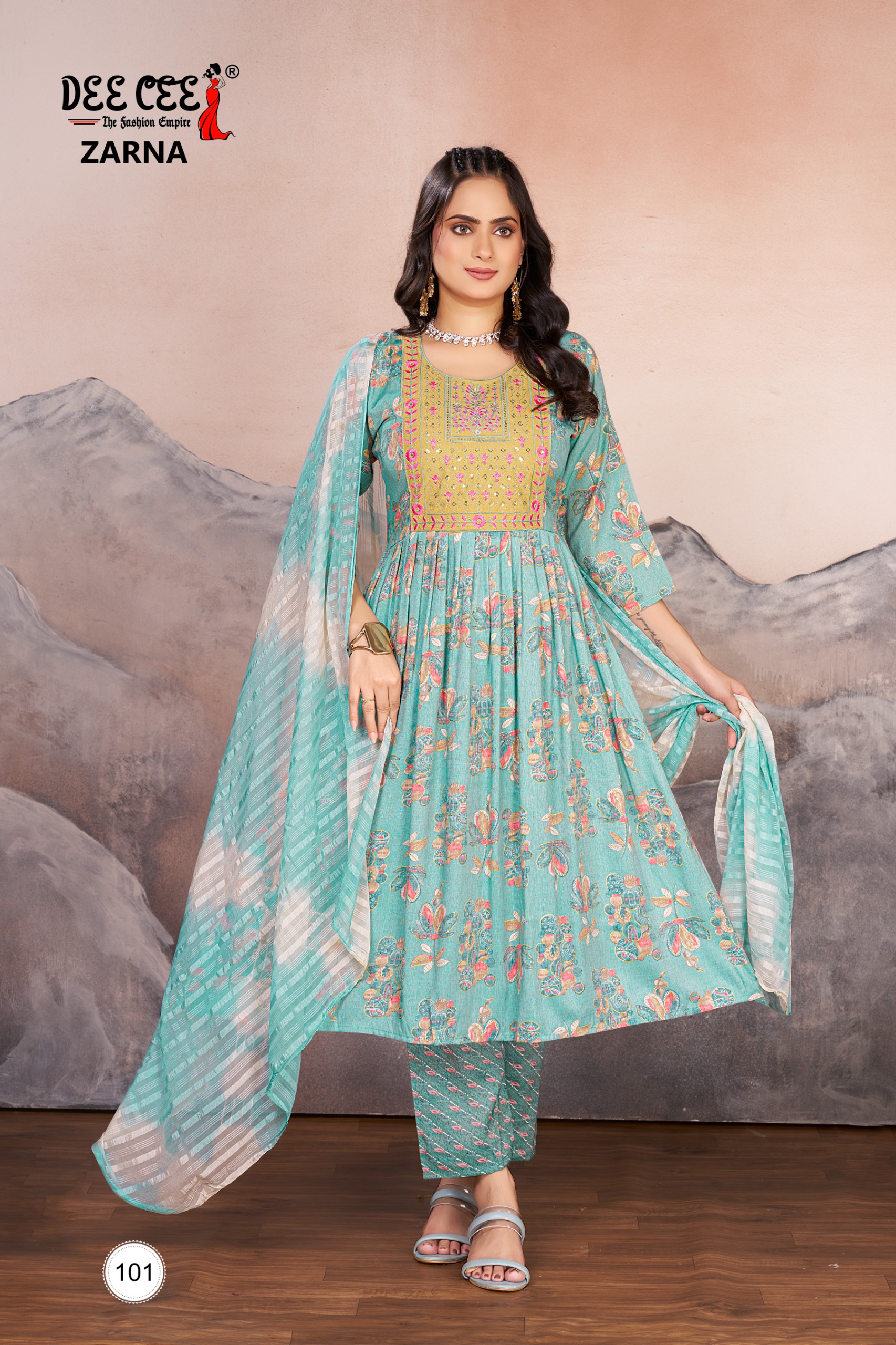 Deecee Zarna Wholesale Rayon Anarkali Kurti Collection - Image 6
