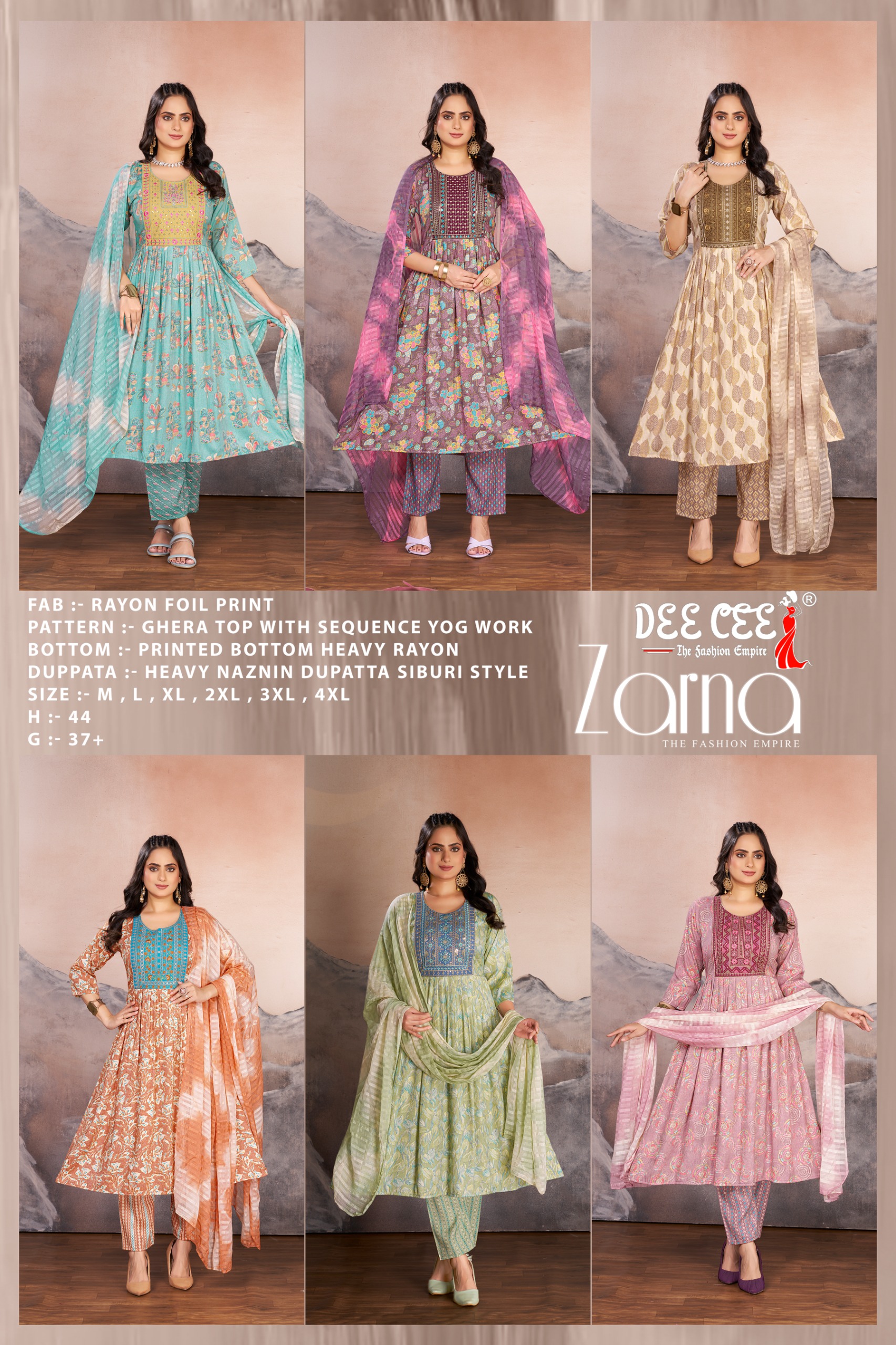 Deecee Zarna Wholesale Rayon Anarkali Kurti Collection - Image 9