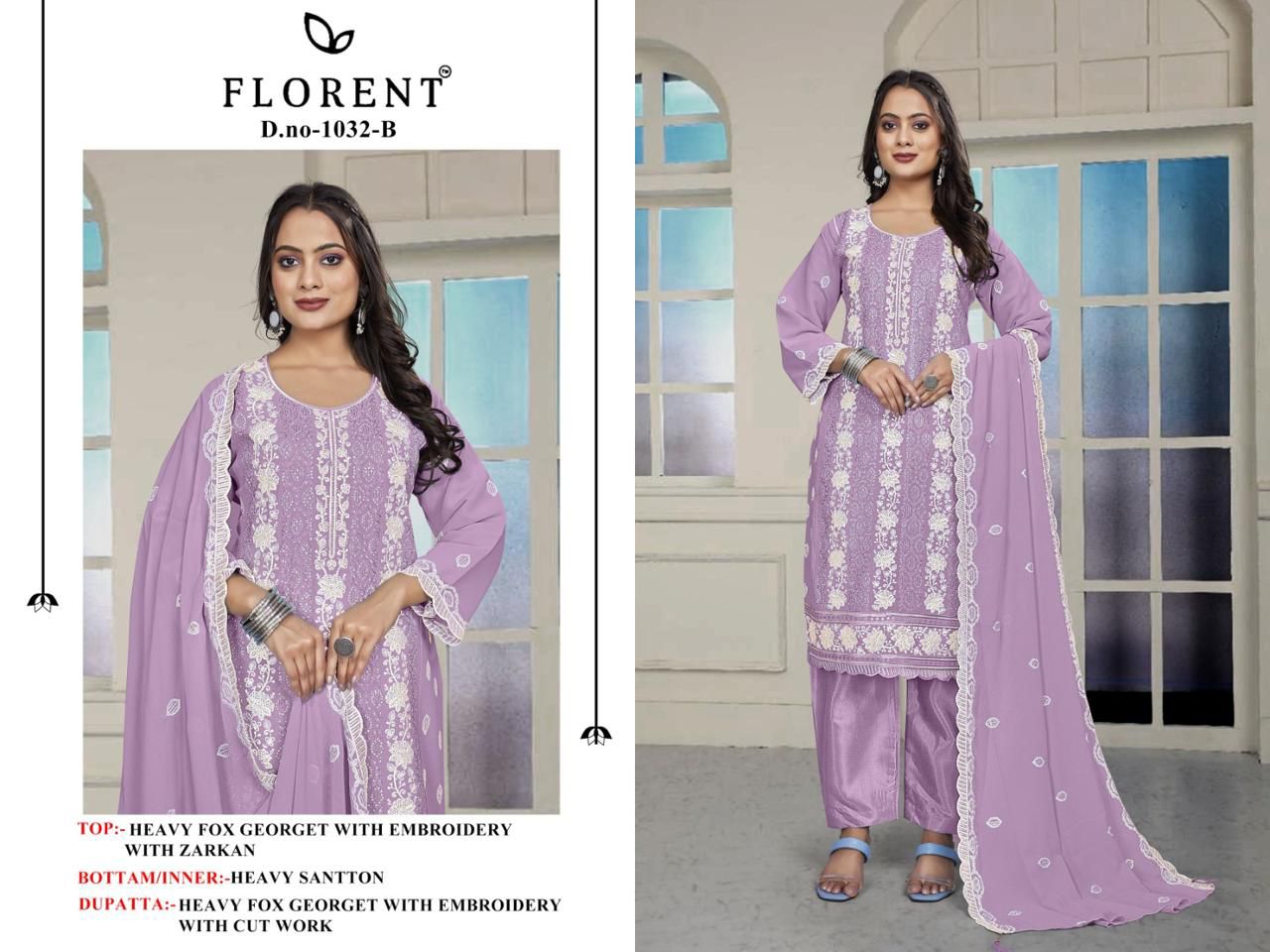 Florent D No. 1032 Wholesale Georgette Pakistani Salwar Suit Catalog - Image 5