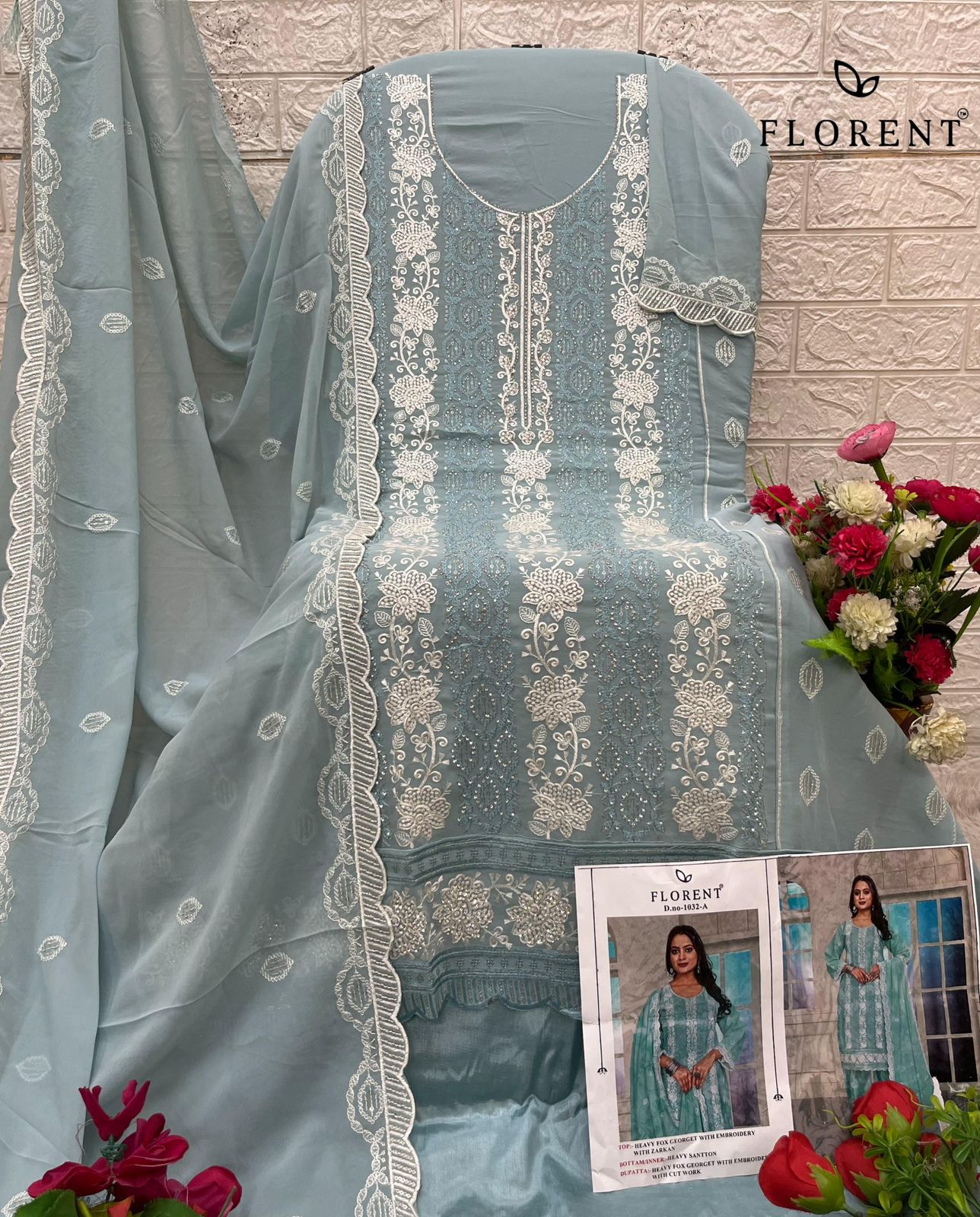 Florent D No. 1032 Wholesale Georgette Pakistani Salwar Suit Catalog - Image 2