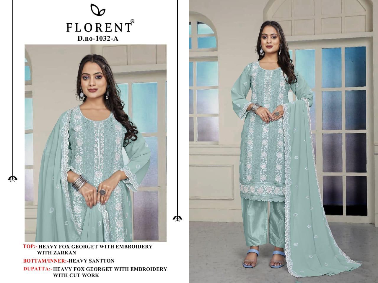 Florent D No. 1032 Wholesale Georgette Pakistani Salwar Suit Catalog - Image 7
