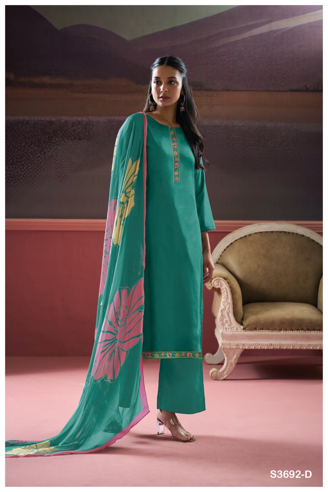 GANGA Kalash 3692 Wholesale Premium Cotton Silk Salwar Kameez - Image 5