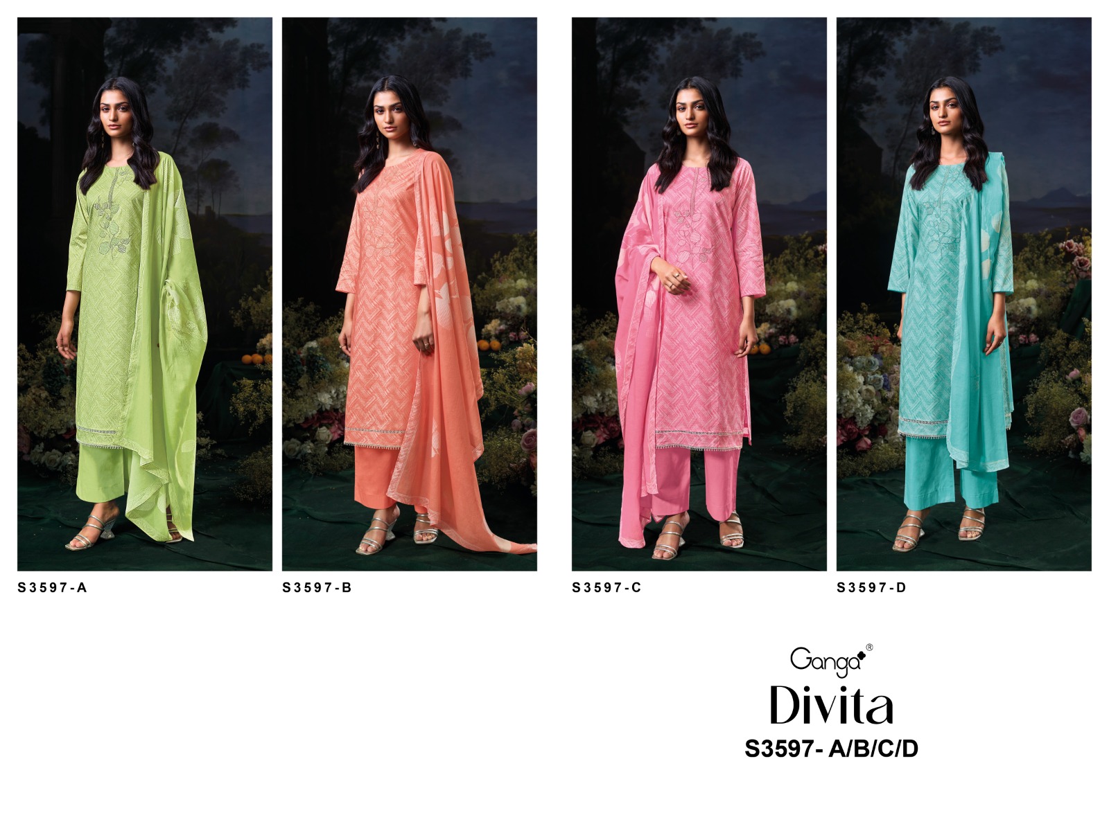Ganga Divita 3597 Wholesale Premium Cotton Salwar Kameez Collection - Image 7