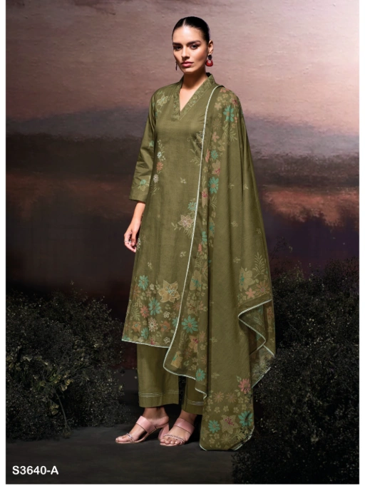 Ganga Misrat 3640 Premium Cotton Wholesale Salwar Kameez - Image 3