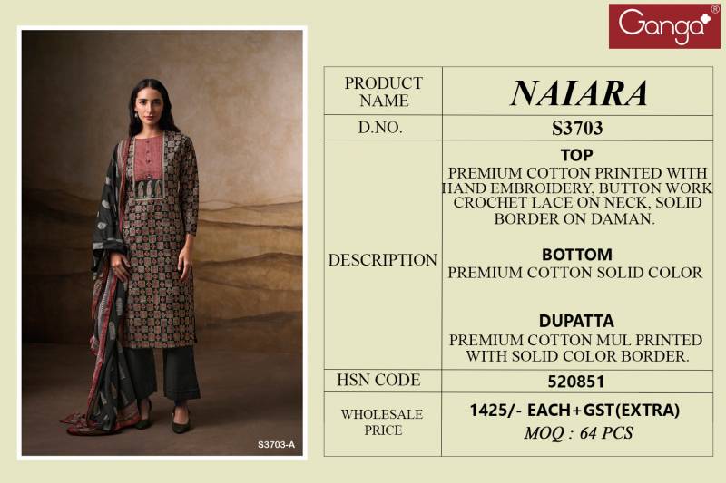 Ganga Naiara Wholesale Cotton Salwar Kameez Collection - Image 6
