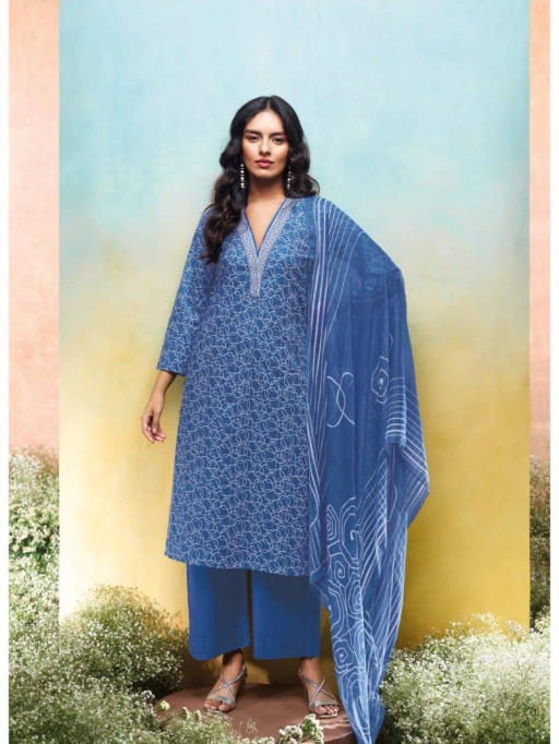 Ganga Nilakshi Designer Wholesale Cotton Salwar Kameez - Image 3