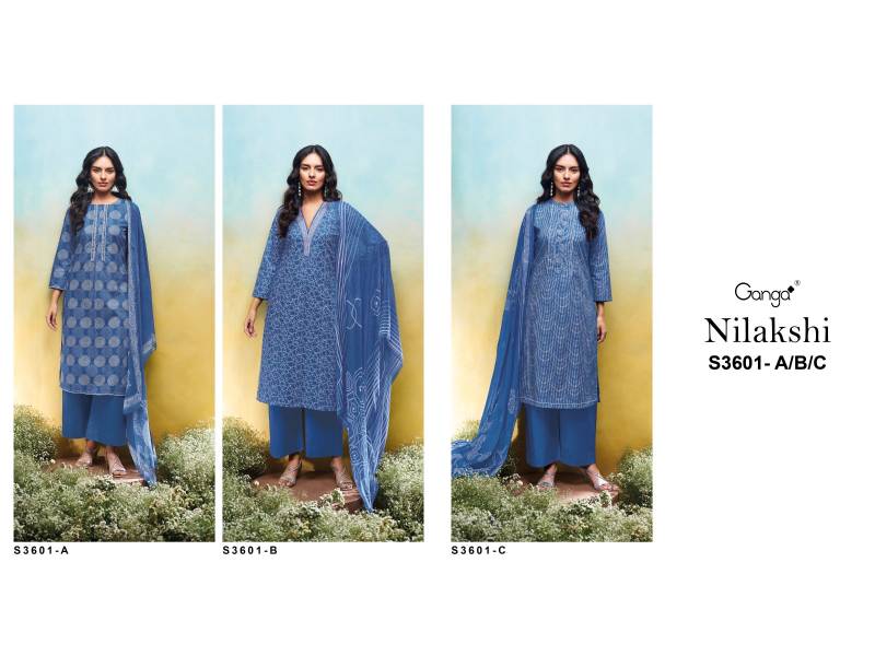 Ganga Nilakshi Designer Wholesale Cotton Salwar Kameez - Image 5