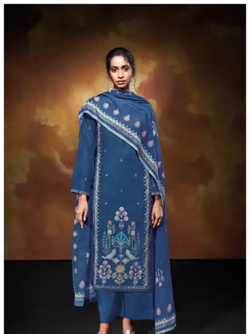 Ganga Zuleika 3681 Wholesale Pure Mul Cotton Salwar Kameez - Image 2