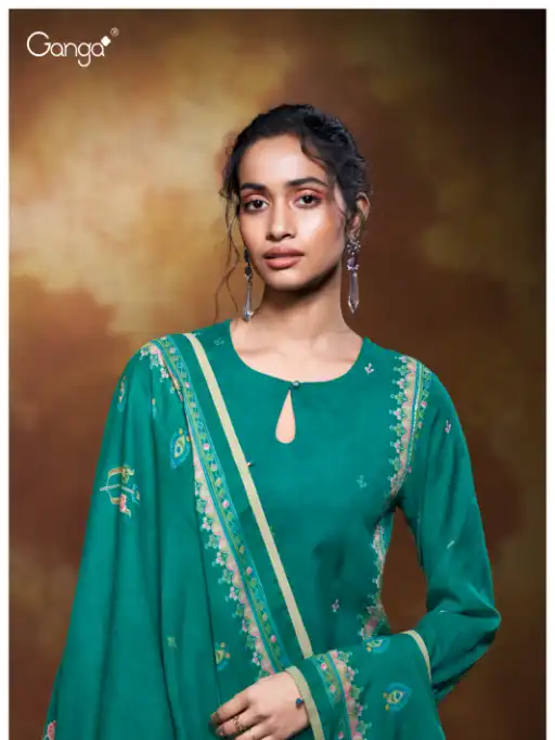 Ganga Zuleika 3681 Wholesale Pure Mul Cotton Salwar Kameez