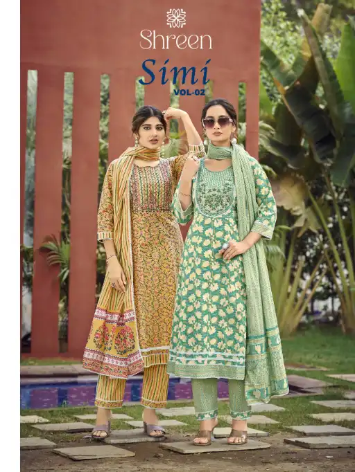 Hinaya Simi Vol 2 Wholesale Cotton Cambric Anarkali Kurti Collection