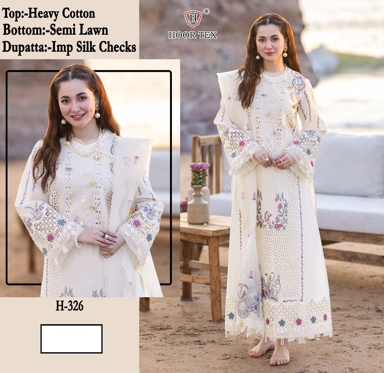 Hoor Tex H-326 Wholesale Heavy Cotton Readymade Pakistani Suit - Image 2