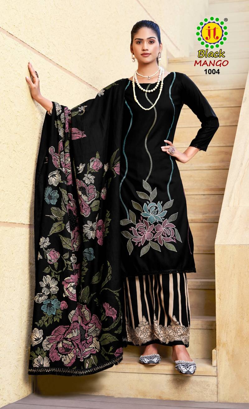 JT Cotton Jt Black Mango Wholesale Rayon Salwar Suit Catalog - Image 4