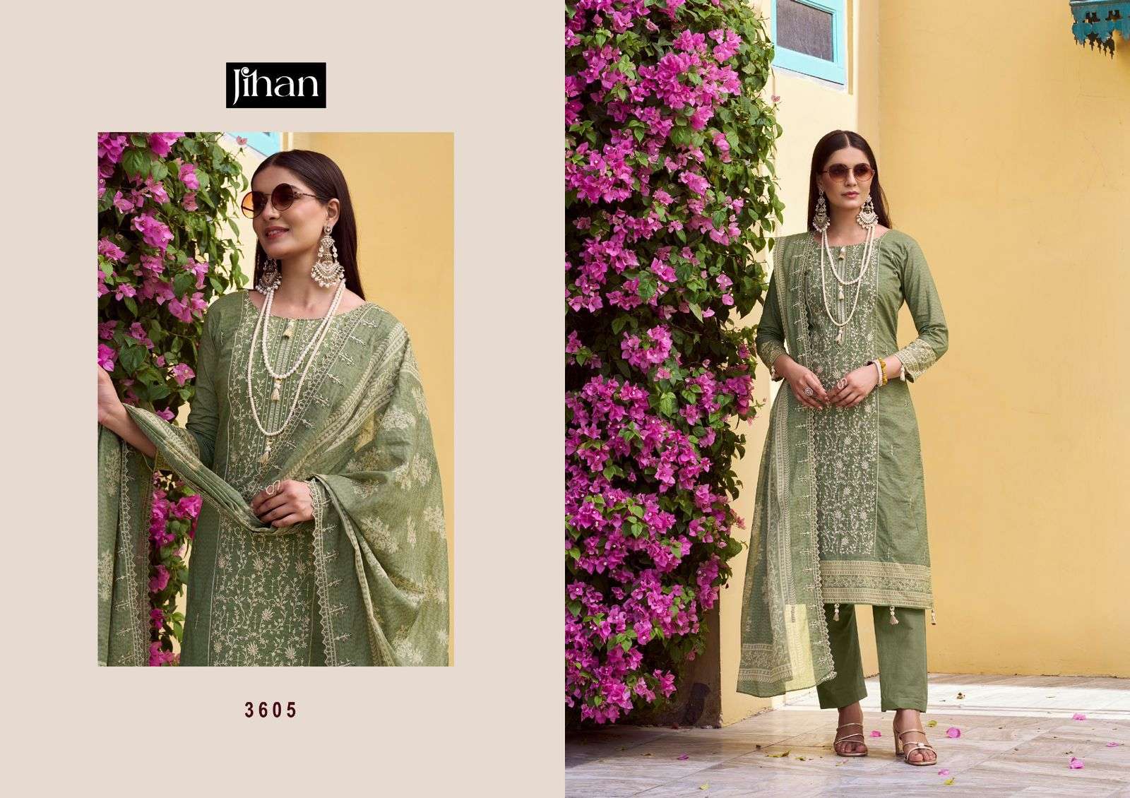 Jihan Bin Saeed Lawn Collection Vol 17 Wholesale Salwar Kameez - Image 4