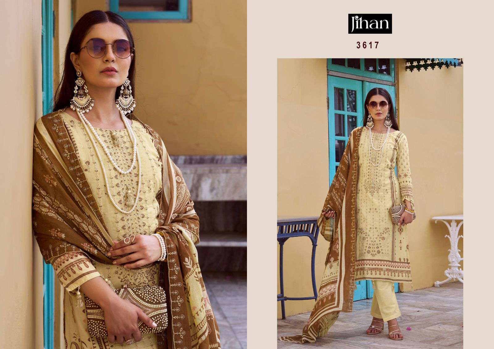 Jihan Bin Saeed Lawn Collection Vol 17 Wholesale Salwar Kameez - Image 6