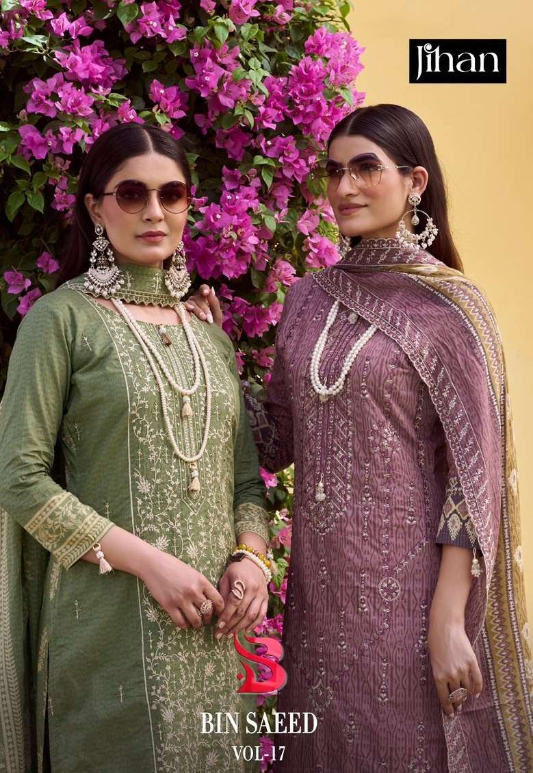 Jihan Bin Saeed Lawn Collection Vol 17 Wholesale Salwar Kameez