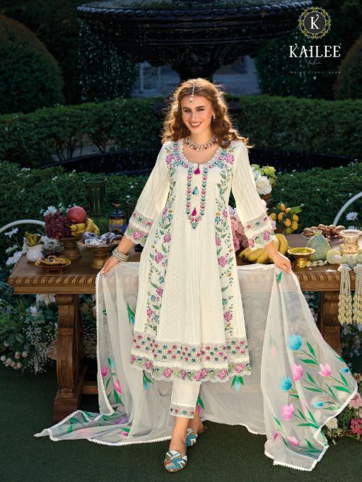 Kailee Fashion Jugani Wholesale Chikankari Anarkali Kurti Collection - Image 3