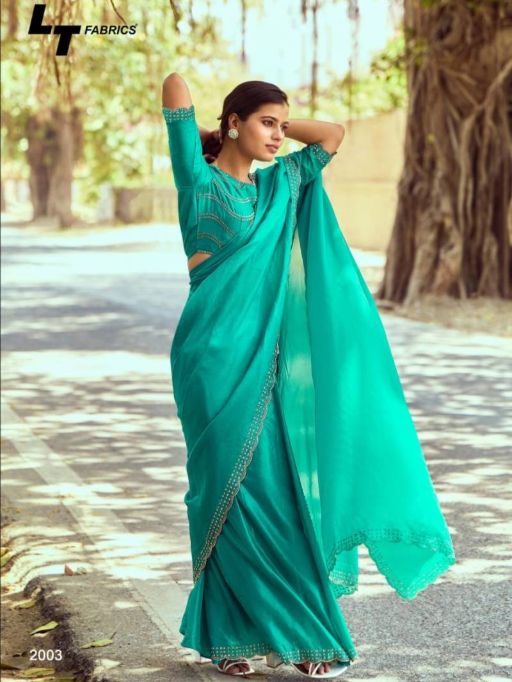 Kashvi Silver Stone Vol 20 Wholesale Fancy Satin Saree Collection - Image 4