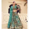 Kreshva Rsw 31 Traditional Miniature Prints Teal Blue Lehenga Set