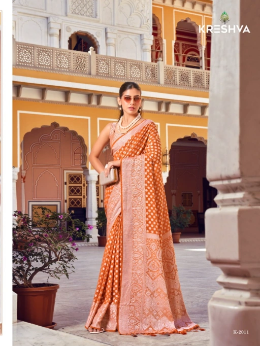 Kreshva Varima Two Georgette Wholesale Designer Saree - Image 2