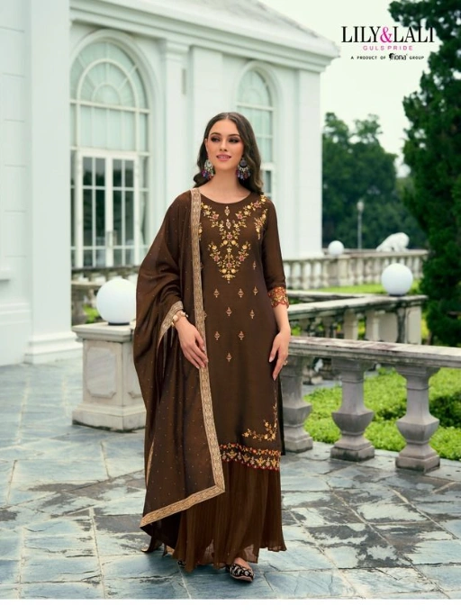 Lily Lali Malang Vol 2 Wholesale Readymade Vichitra Silk Sharara Suit - Image 6