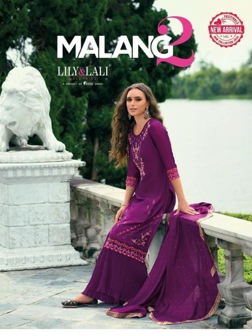Lily Lali Malang Vol 2 Wholesale Readymade Vichitra Silk Sharara Suit