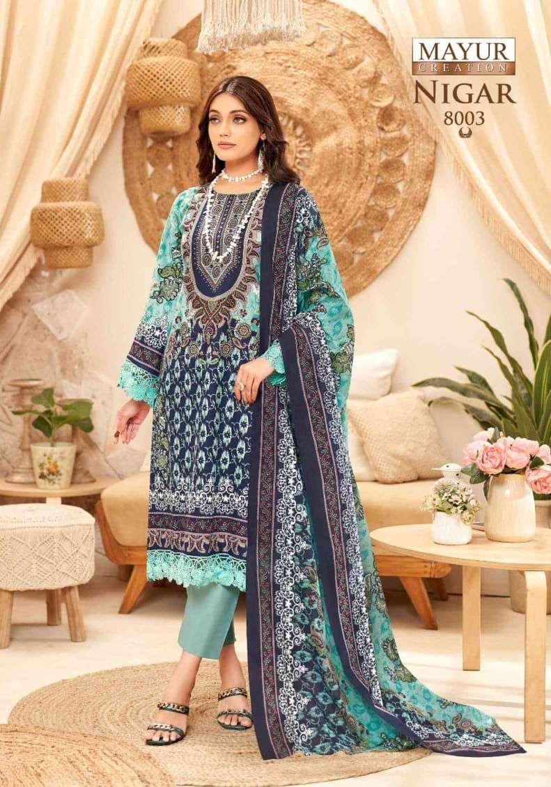 Mayur Creation Nigar Vol 8 Wholesale Karachi Cotton Pakistani Suit - Image 5