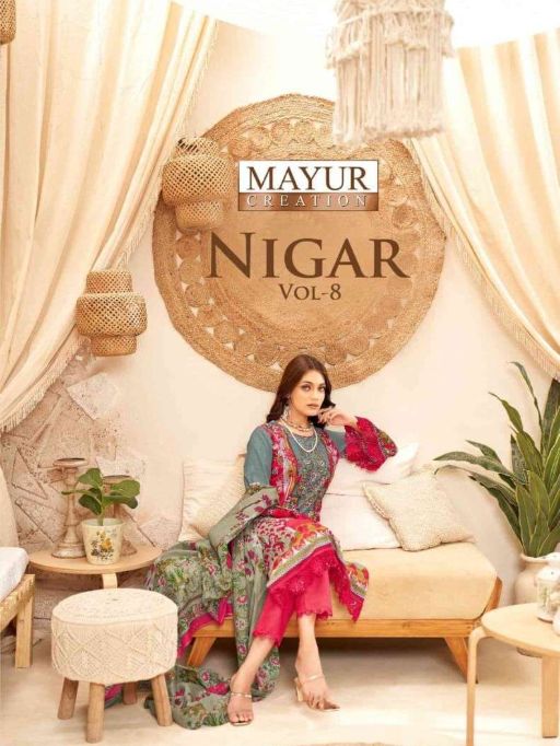 Mayur Creation Nigar Vol 8 Wholesale Karachi Cotton Pakistani Suit