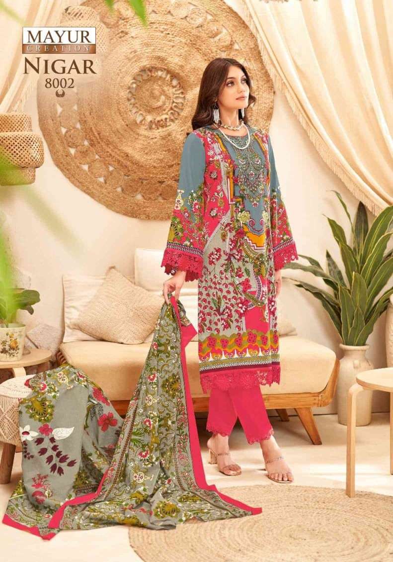 Mayur Creation Nigar Vol 8 Wholesale Karachi Cotton Pakistani Suit - Image 6
