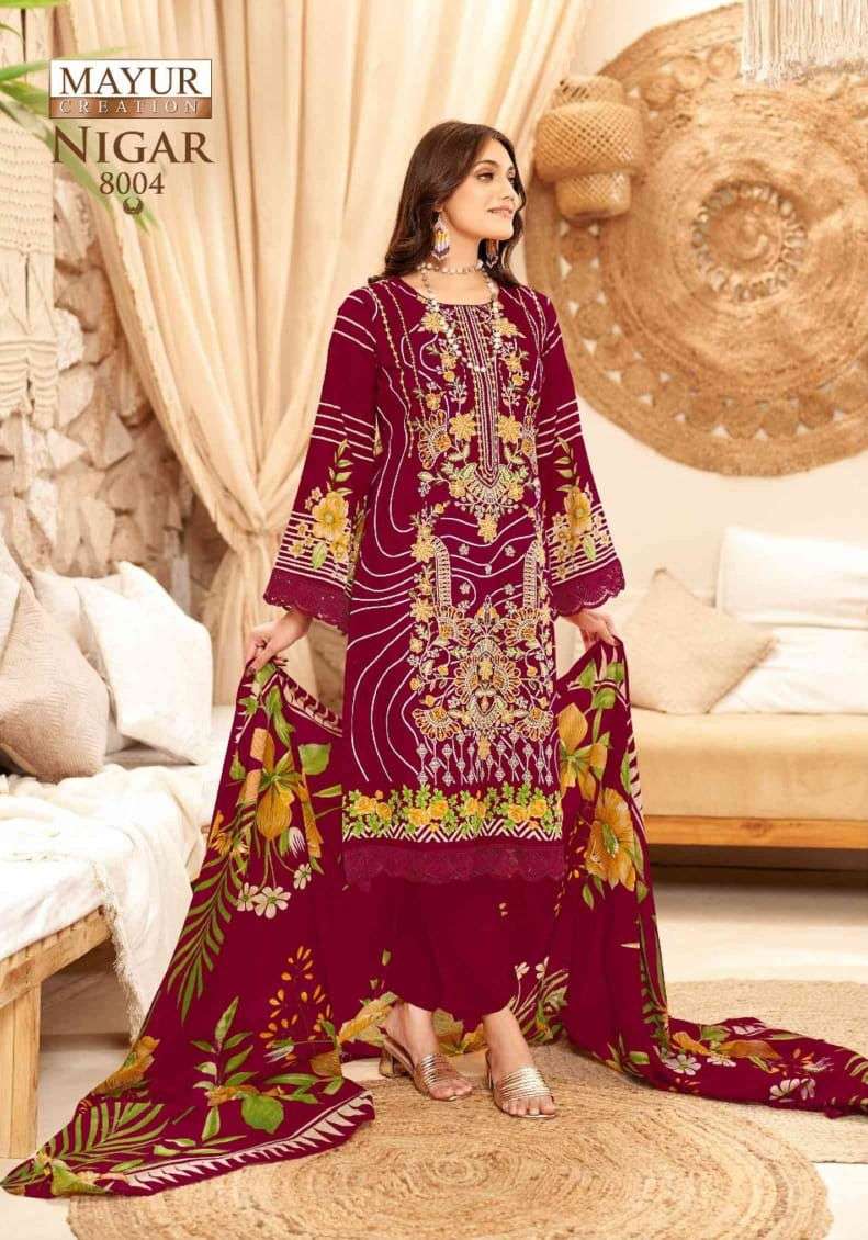 Mayur Creation Nigar Vol 8 Wholesale Karachi Cotton Pakistani Suit - Image 8
