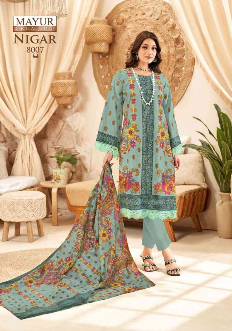 Mayur Creation Nigar Vol 8 Wholesale Karachi Cotton Pakistani Suit - Image 3