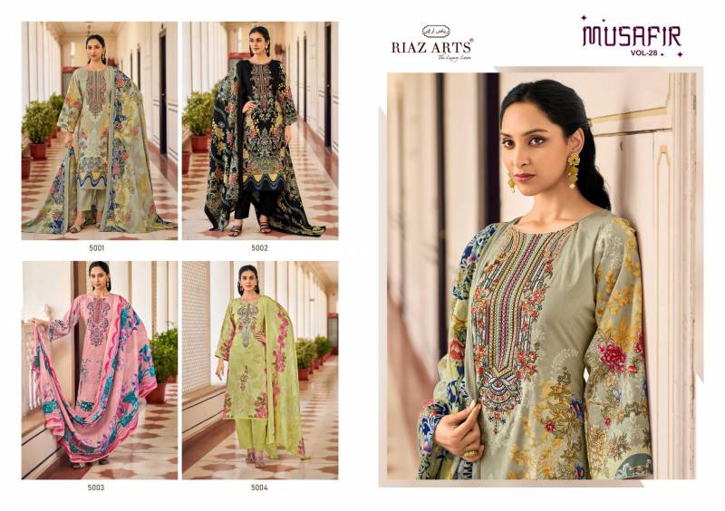 Mumtaz Arts Riaz Arts Musafir Vol 28 Wholesale Lawn Cotton Salwar Kameez - Image 6
