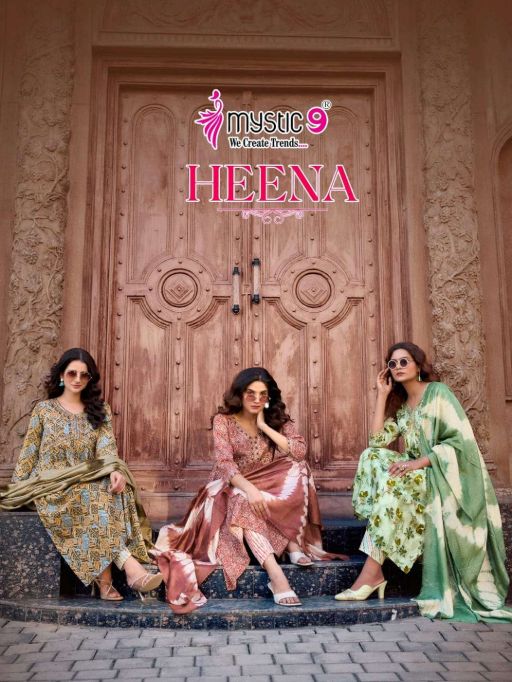 Mystic 9 Heena Vol 7 Wholesale Premium Rayon Kurti With Bottom Dupatta
