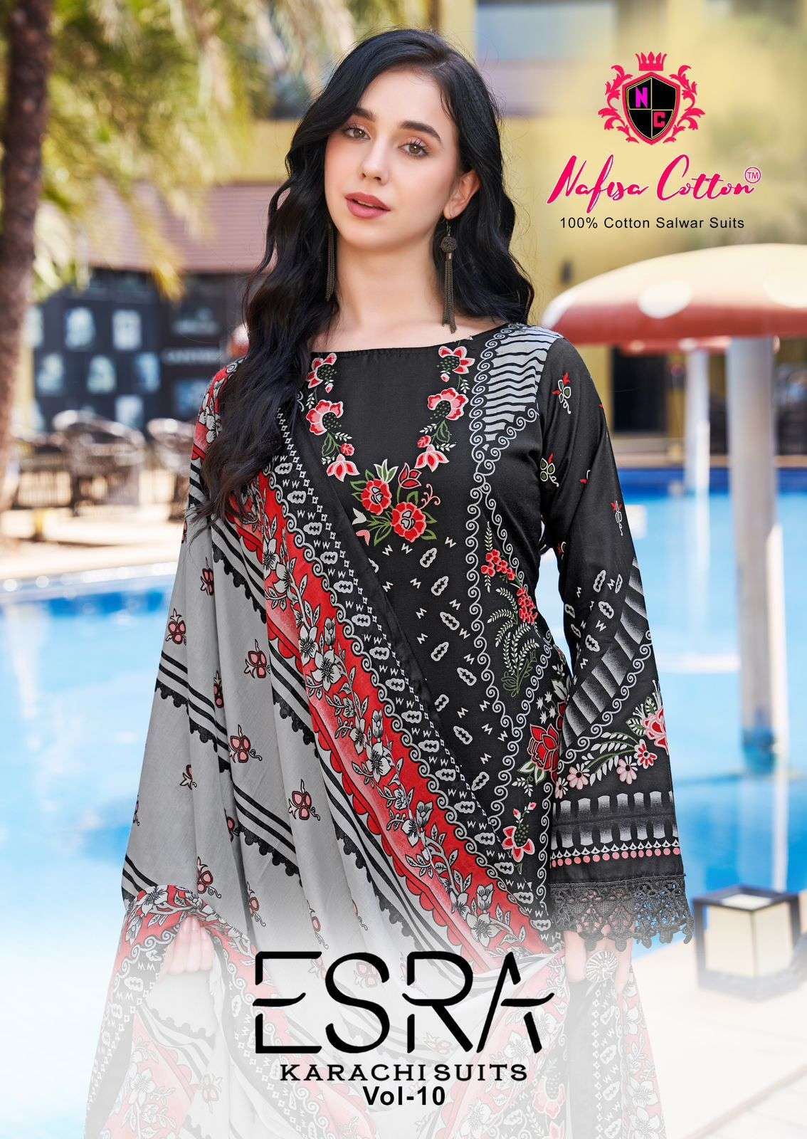 Nafisha Cotton Esra Karachi Suits Vol-10 Wholesale Cotton Salwar Kameez