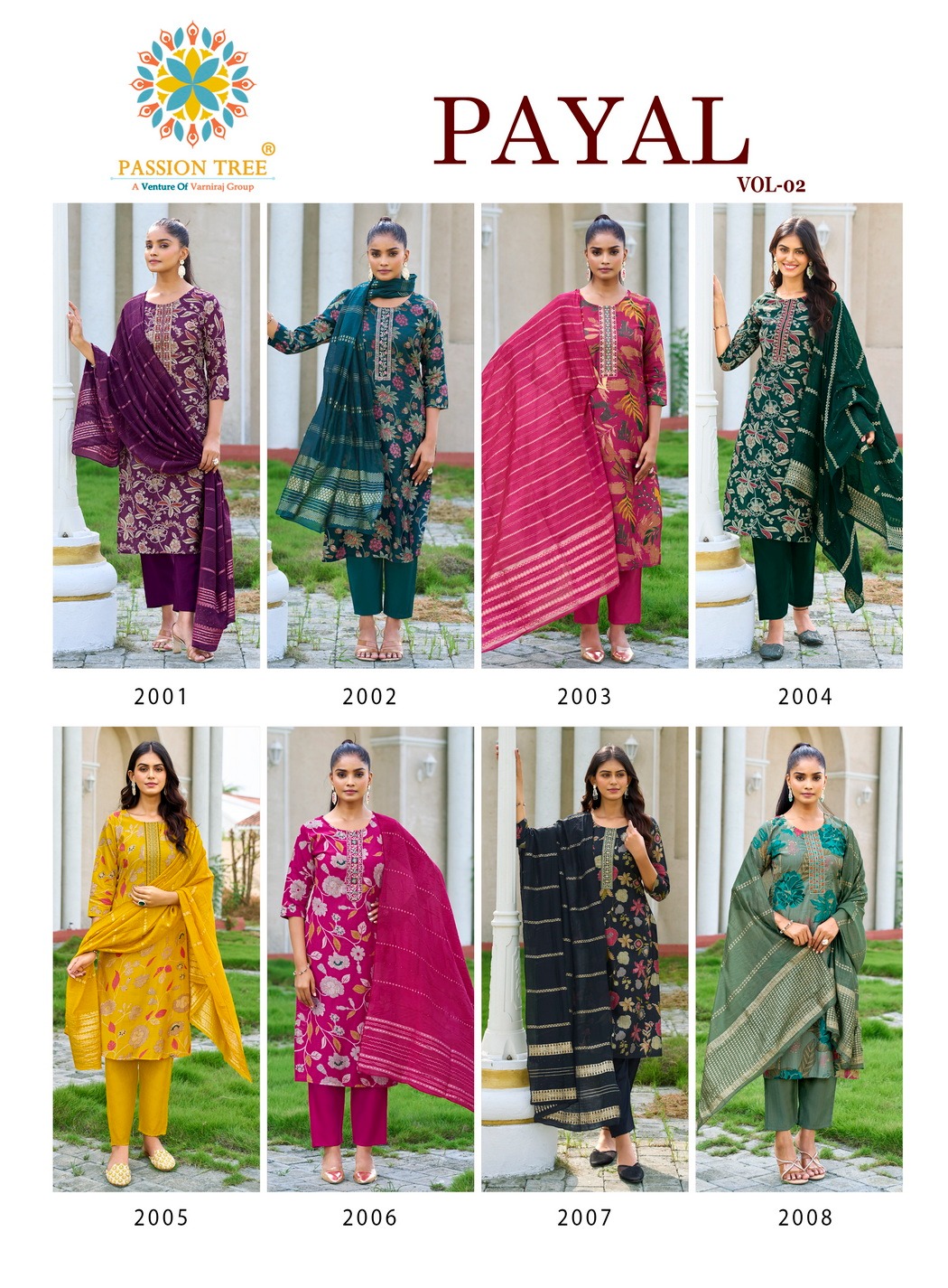 Passion Tree Payal Vol 2 Wholesale Kurti With Bottom Dupatta Catalog - Image 10