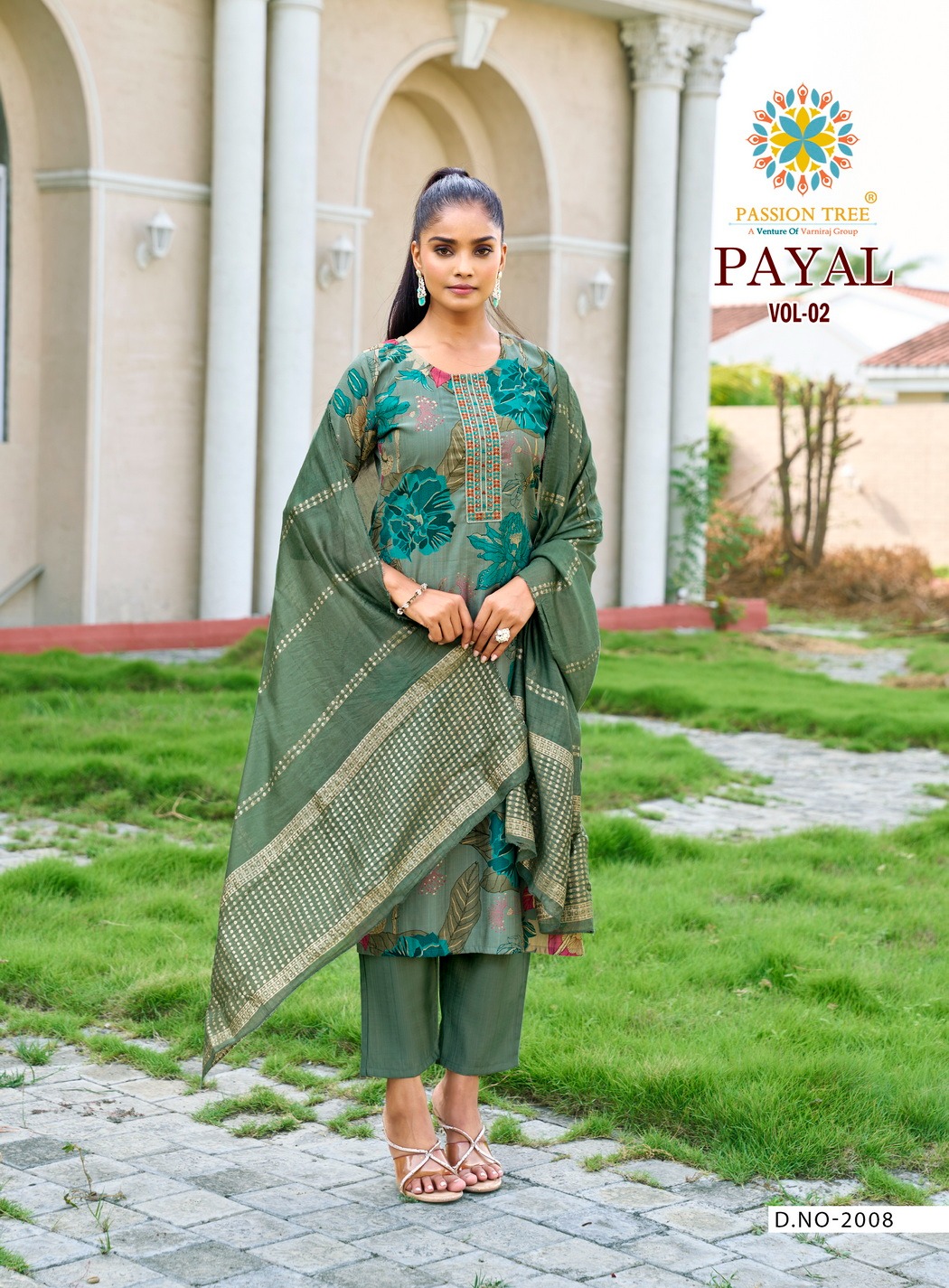 Passion Tree Payal Vol 2 Wholesale Kurti With Bottom Dupatta Catalog - Image 7