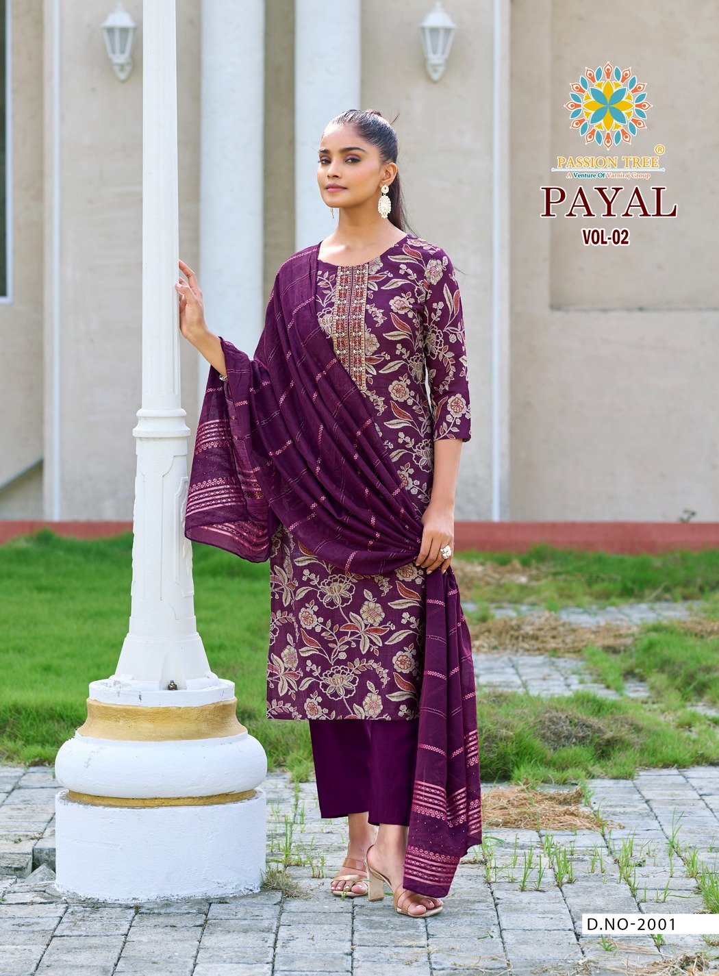 Passion Tree Payal Vol 2 Wholesale Kurti With Bottom Dupatta Catalog - Image 8