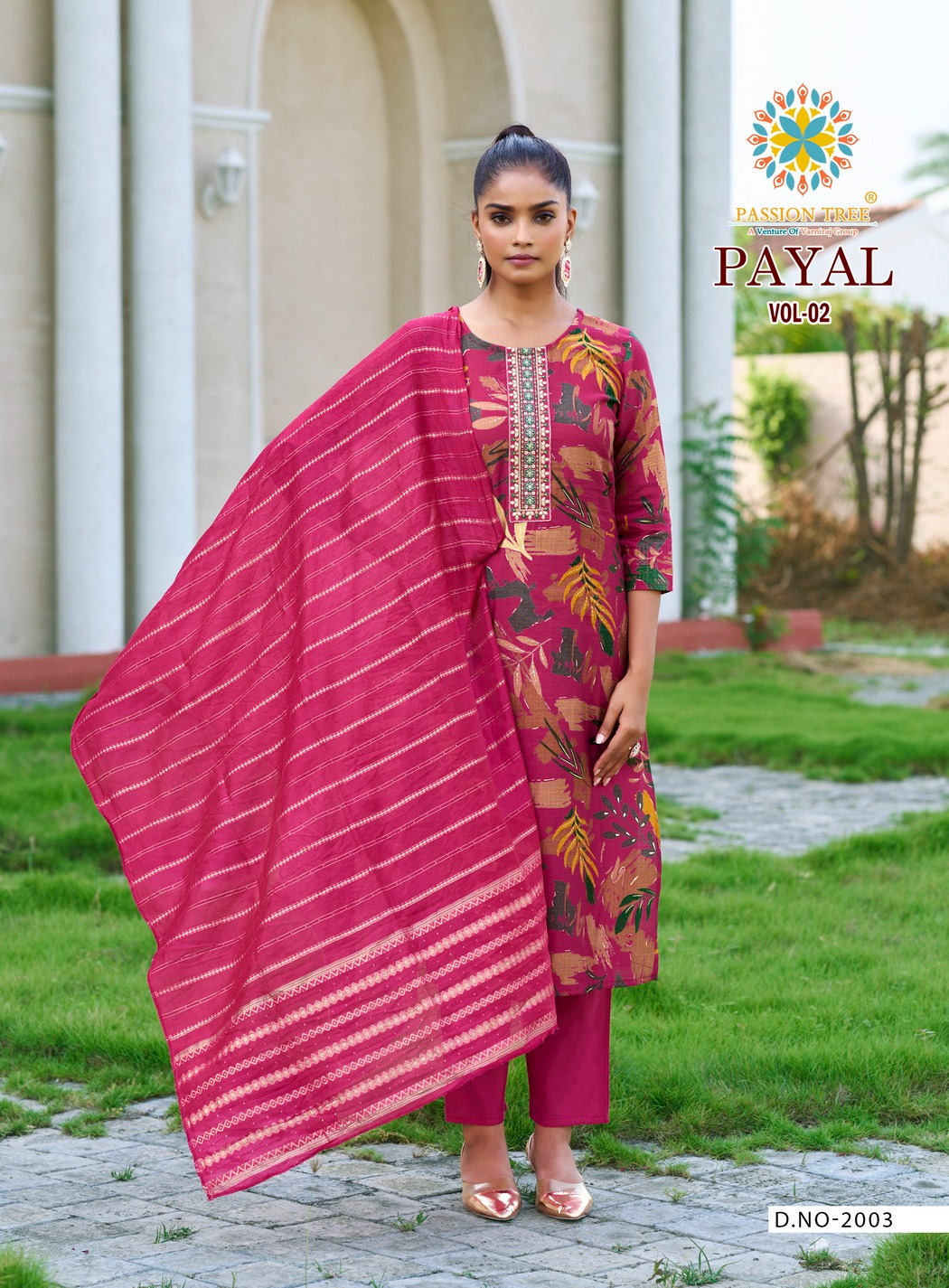 Passion Tree Payal Vol 2 Wholesale Kurti With Bottom Dupatta Catalog - Image 9
