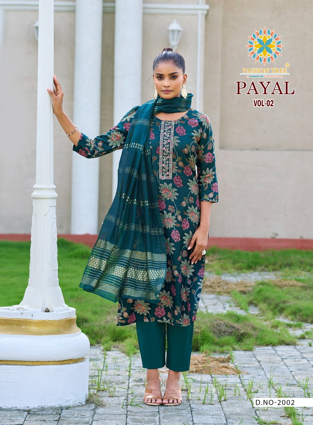 Passion Tree Payal Vol 2 Wholesale Kurti With Bottom Dupatta Catalog - Image 2