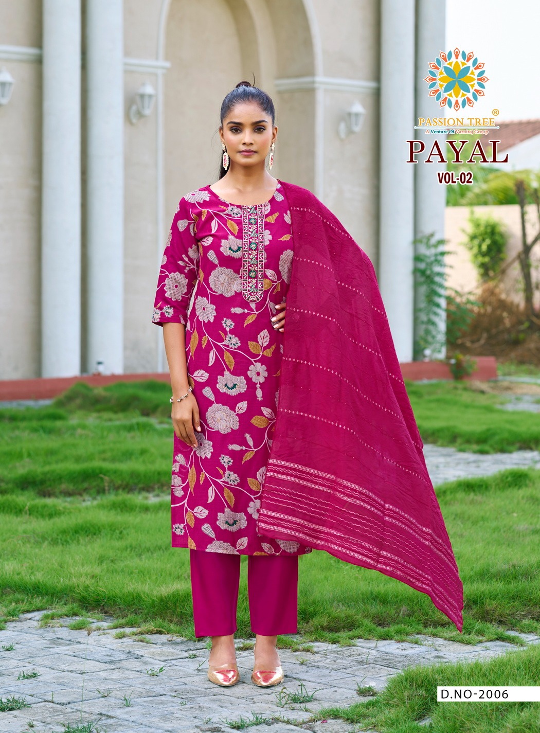 Passion Tree Payal Vol 2 Wholesale Kurti With Bottom Dupatta Catalog - Image 4
