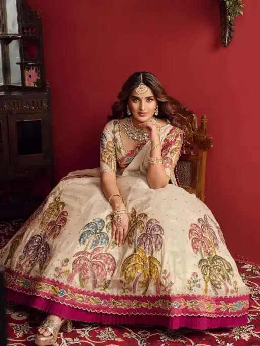 Prisha PC-518 Designer Tissue Simmer Silk Lehenga Choli Collection - Image 3