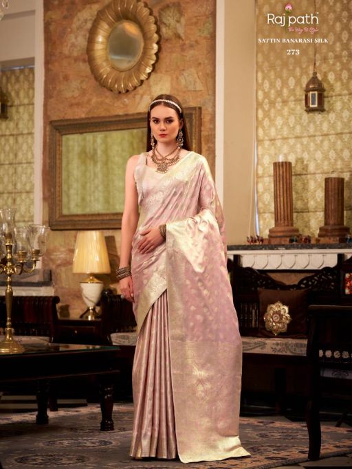 Rajpath Shella Gold Soft Satin Silk Fancy Saree Collection