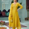 Rangoon Kesar Wholesale Cotton Anarkali Kurti Bottom Dupatta (5)
