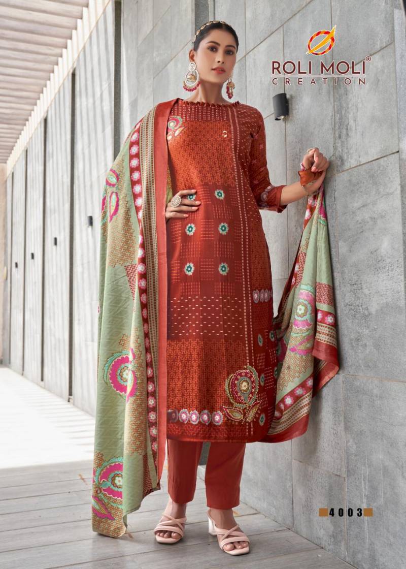 Roli Moli Nigaar Pashmina Fancy Wholesale Dress Material