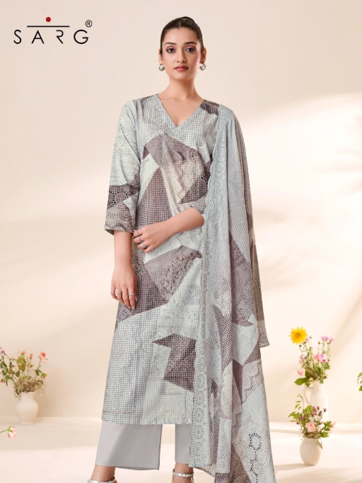 SARG Layra Wholesale Cotton Lawn Salwar Kameez Collection — Wholesale Salwar Suits, SARG wholesale from Surat - Gallery Image 2