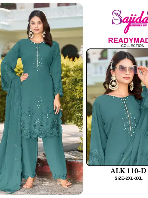 Sajida Designer ALK 110-A D Wholesale Readymade Georgette Pakistani Suit