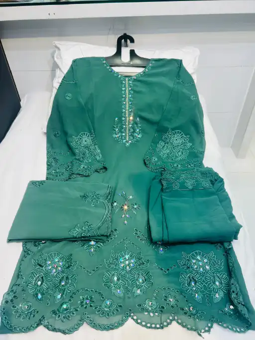 Sajida Designer ALK 110-A D Wholesale Readymade Georgette Pakistani Suit - Image 5