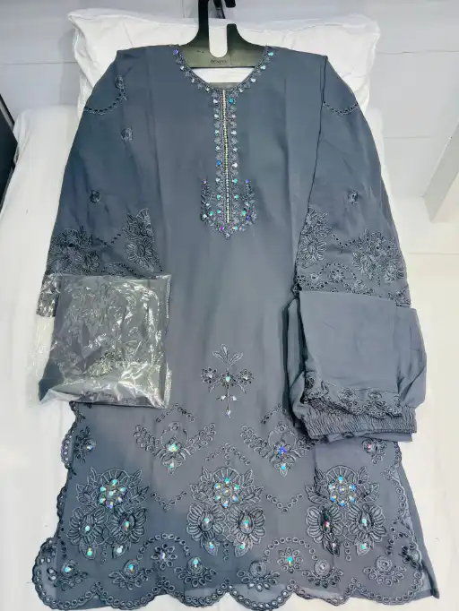 Sajida Designer ALK 110-A D Wholesale Readymade Georgette Pakistani Suit - Image 6