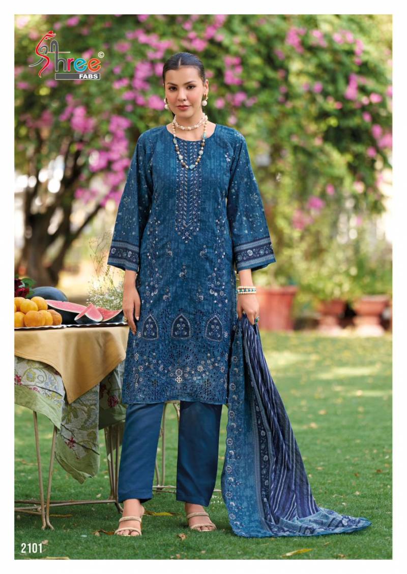 Shree Bin Saeed Lawn Collection Vol 21 Readymade Cotton Suit Set